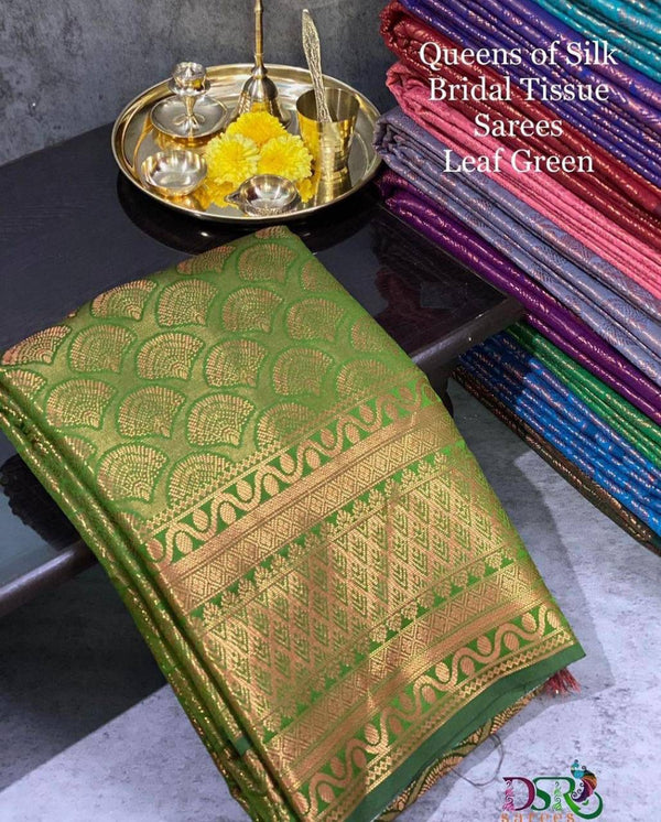 Mehndi Colour Soft Lichi Silk Saree